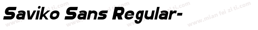 Saviko Sans Regular字体转换